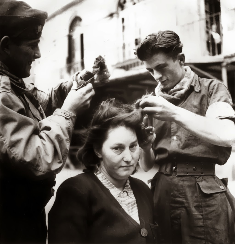 Illustration for article titled Cuando los franceses afeitaron la cabeza de sus mujeres para humillarlas públicamente: la vergüenza tras la WWII